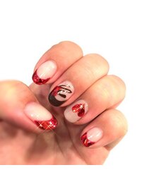 バレンタインネイル