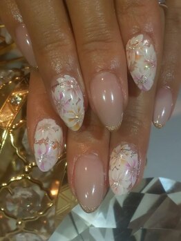 マイネイルアンドアイラッシュ(MyNail&Eyelash)/お花×グラデーション