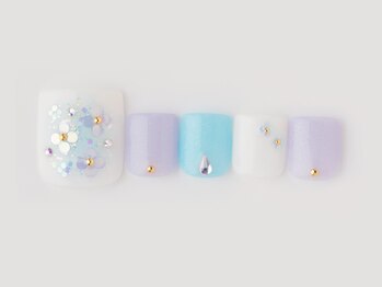ネイルサロン アビー グランデュオ蒲田店(abbie)/【紫陽花フット2020】¥12529