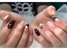 レトロなドット星ネイル
