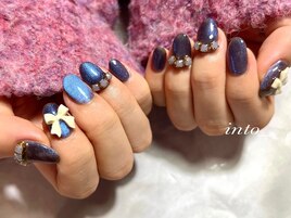 マグネット　ブルー　リボン