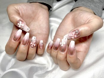 ヤシネイル(Yashi Nail)/ゴージャス持込 ミラー グラデ