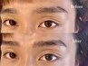 【メンズ】眉毛ワックス+眉毛パーマ(間引き込み)¥9000#眉毛パーマ#美眉wax