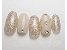 ネイルサロン ラフィネ(Raffine)/フラッシュ×ビジューネイル