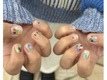 カラフルホログラムネイル