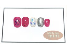 ネイルアンドアイ ミント(nail＆eye mint)/【Foot】シンプルピンクネイル☆