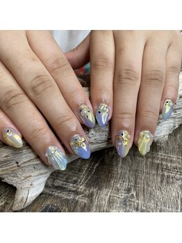 爪屋べっぴん堂/オーロラマーメイドネイル