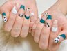 【Nail】自爪を削らない長さだし＋ジェルアート4本まで☆¥15980→¥13500