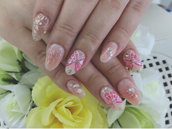 ディーネイル 四条烏丸(D-nail)/【川崎】蝶々アートネイル☆