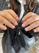 ハチニーイチ(0821)/【北花田】ネイビーフレンチ