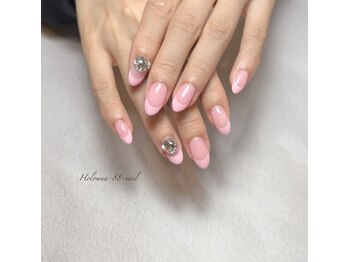ホロムアハチハチネイル(Holomua88Nail)/ベースありフレンチ☆