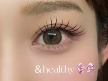 【マツエク×まつげパーマ】話題の&healthy（アンドヘルシー）で、自然に長く見える上品な目元に。