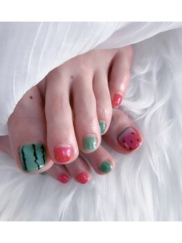 ネイルサロン アーティップ(Nail Salon Artip)の写真/≪人気カラー豊富!ジェルオフ込みアート2本フットジェル¥5980≫貴方の理想を高技術ネイリストが叶えます♪