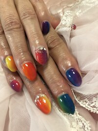 縦グラデ☆色を変えてちぐはぐに
