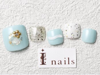 アイネイルズ 梅田店(I nails)/ぷっくりニュアンスお花￥8200