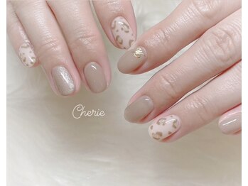 シェリエ(Cherie)/レオパードネイル/Beige