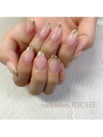 ラメフレンチネイル！