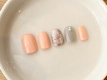 カラ ネイル 中津店(calla nail)/ぷっくり×チェック×マグネット