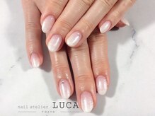 ネイルアトリエルカ(nail atelier LUCA)/S-107 大人上品ホワイトラメグラ