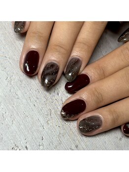 エムネイル(M)/ボルドーニュアンス!