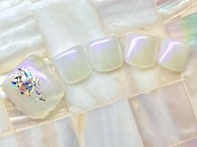モーヴネイル(mauve.nail)/フット ワンカラー＋ミニアート