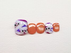 ハロウィンミイラネイル