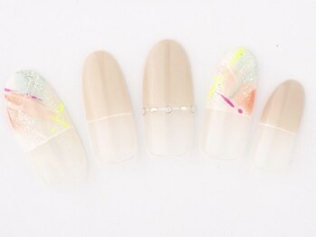 エムスラッシュ ネイル たまプラーザ(M.SLASH)/ストレートフレンチネイル