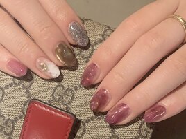 パープルネイルフィルイン