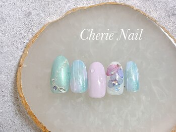 シェリーネイル(Cherie Nail)/紫陽花しずくネイル★