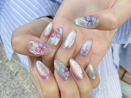 マグネット×あじさいネイル