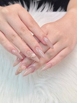 リラネイルサロン/チップ長さだし+ワンカラー