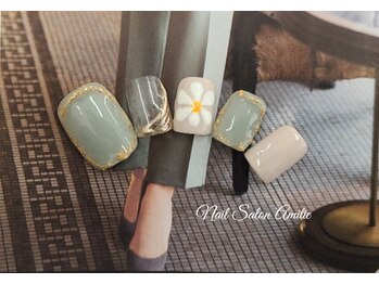 ネイルサロン アミティエ(Nail Salon Amitie)/囲みstyle×flower nuance foot