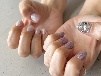 オーロラ×ラメ×ストーン