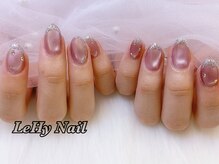 レヒネイル(LeHy nail)/マグネット×ラメフレンチネイル