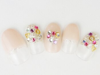 ネイルサロン ドレリッチ 大宮店(drerich)/ガーリーキラキラフレンチ