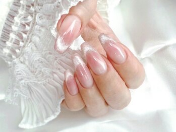 フローレスネイル 新宿西口店(FlawlessNail)/チーク+マグネットフレンチ