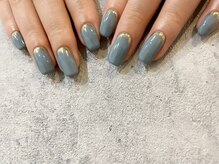 ハレトキネイル(haretoki nail)/くすみブルーカラー