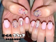 ネイルマフィア 原宿(NAIL MAFIA)/ベビーピンク×ハート