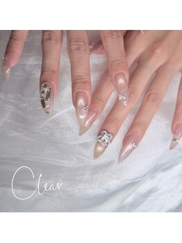 クリア(Clear)/ちょうちょネイル