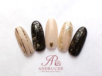 アンドルーチェ なんばパークス店(ANDRUCHE)/金箔ネイル