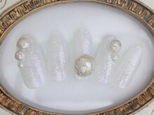 ネイルサロン あかねいろ/秋冬　ニュアンス　デカパール