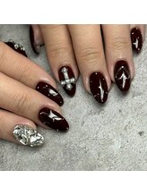 エムネイル(Ｍ)/ボルドーぎゃるネイル！