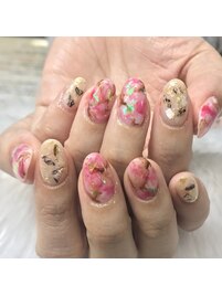 ピンクなタイダイネイル☆