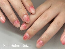 桃ネイル/フルーツネイル