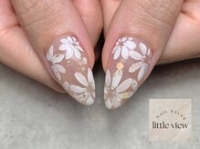 リトルビュー(little view)/・ベージュマグ手描きフラワー