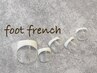 ☆FOOT☆クリアベースフレンチorミラーワンカラーデザイン♪ ¥7,500