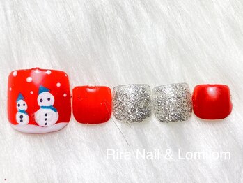 リラ(RIRA)/冬のフットネイル