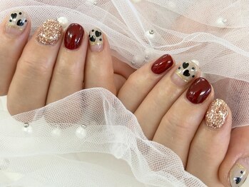 ディーネイル 池袋(D-nail)/【森】大人バレンタインネイル