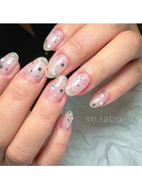 クリアmixホロネイル