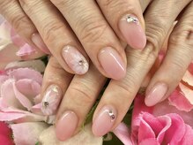 ディーネイル 京橋(D-nail)/立和名/シンプルフラワーネイル
